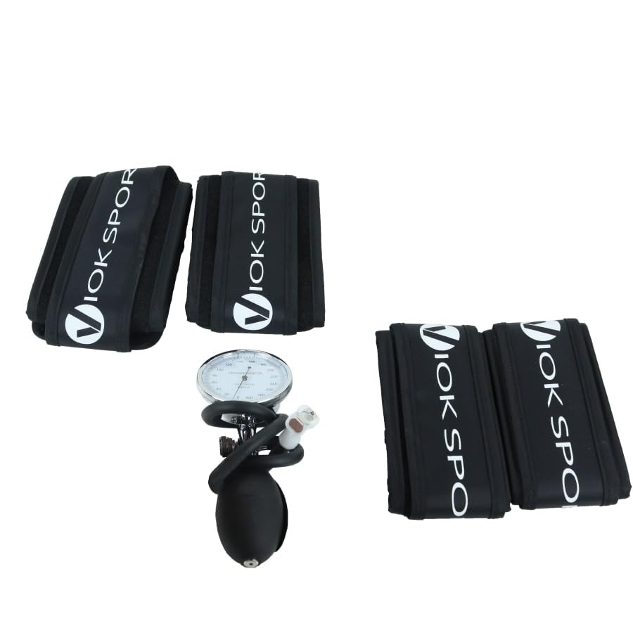 VIOK Sport Bandas de Oclusión para Entrenamiento BFR | Blood Flow Restriction Bands Ajustables para Brazos y Piernas | Banda de Compresión Muscular para Hipertrofia y Rehabilitación