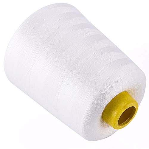 Hilos para máquina de coser serger blancos, pack 8 miniatura 4