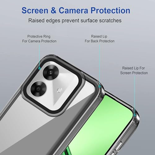Image of Zapcase Back Case Cover for Realme C61 | Compatible for Realme C61 Back Cover | Case Cover with Camera Protection | (TPU + PC | Translucent Black)