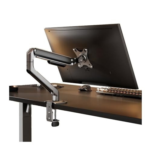 JIANBOHAIRS Monitor Stands Single Monitor Desk Mount Articulating Gas Spring Arm, Computer Monitor Stand with Clamp and Grommet Base Fit 17 to 32 pulgadas Screen within 19,8 lbs
