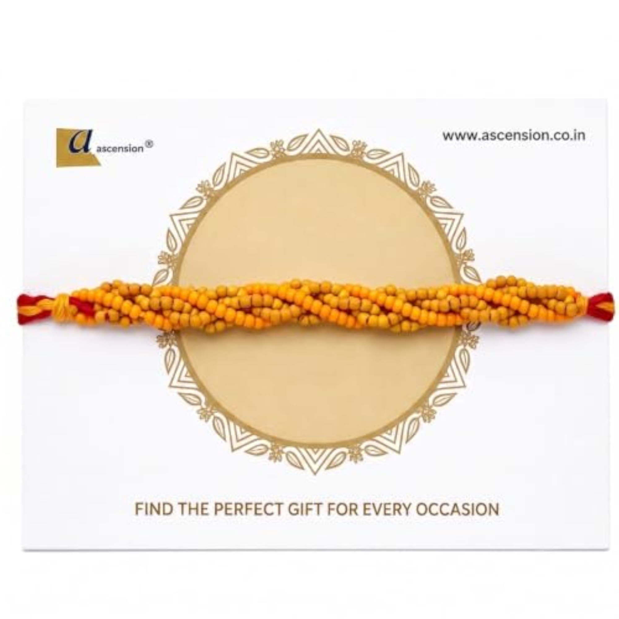 Handmade Beaded Rakhi Bracelet for Brother, Traditional Gift