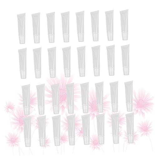 Beavorty 60 Piezas tubo de brillo de labios brillo de labios recargable teñido contenedor cosmético tubos de embalaje contenedor de maquillaje vacio tubos de pomada para labios