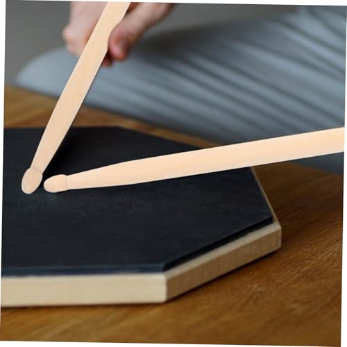 Baquetas de madera Kisangel, 2 pares, para batería, construcción suave y resistente, ideales para principiantes y profesionales miniatura 6