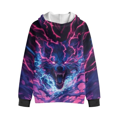 Unisex Boys Fleece Jacket Hoodie Lined Zip Up Hooded Sweatshirt Kids Winter Jackets with Pocket4