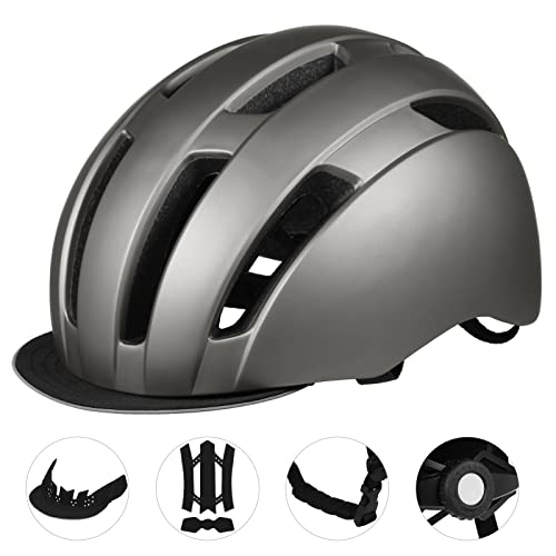 Casco de bicicleta transpirable burko con visera desmontable protectora 3