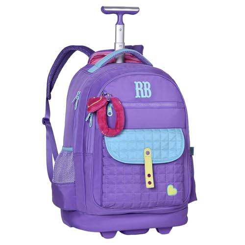 Mochila Escolar Menina Carrinho Rebecca Bonbon RB Escolar (Lilás)