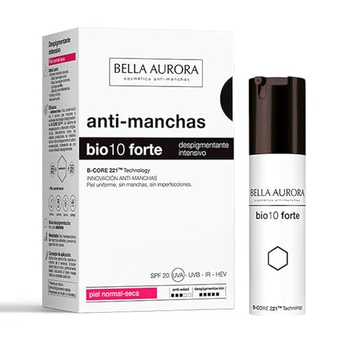 Bella Aurora Anti-Manchas Intensivo Piel Normal-Seca Spf 20, 30 Ml Crema Anti-Edad Para Manchas En La Cara Tratamiento Despigmentante Facial Bio10 Forte Bella Aurora Anti-Manchas Intensivo Piel Normal-Seca Spf 20, 30 Ml Crema Anti-Edad Para Manchas En La Cara Tratamiento Despigmentante Facial Bio10 Forte