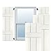 Ekena Millwork RWB12X079WHP Exterior Three Board Real Wood Pine Board-n-Batten Shutters (Per Pair), 12" x 79", White
