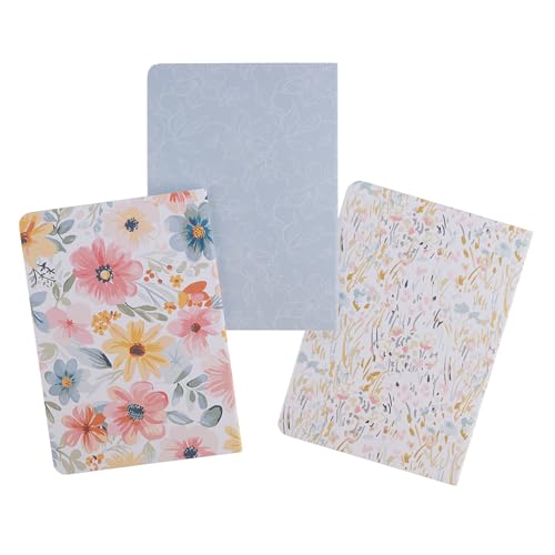 Image of With Love Notebook Set: Teachers Plant Seeds That Grow Forever, Teachers Appreciation Gifts, Slim Notebooks, Cardstock, Flexible Cover, Lined Paper, 64 Pages Each, Floral, Pastels, Set /3 Large