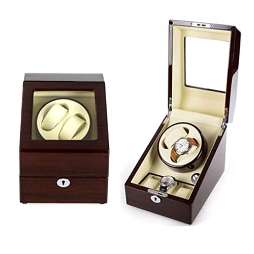 Remontoir montre automatique de luxe avec coffret de rangement en bois rotatif silencieux