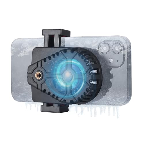 Yctze Enfriador de Teléfono Ventilador de Refrigeración con Fuente de Alimentación de 5 V 2 A para Juegos Transmisión en Vivo Soportes Dobles para Zapata Fría y para Teléfono - imagen 3