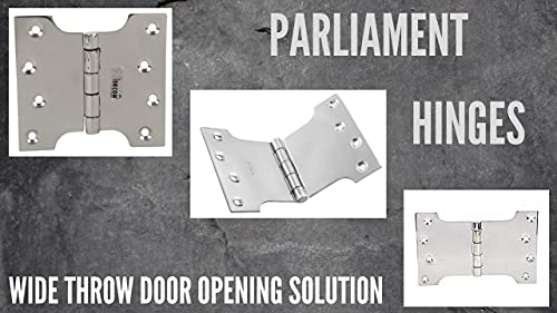 Ssiskcon 4 Inch Door Hinges Stainless Steel Parliament Wide 4''X3"X5'' Satin 32D 630 Interior Exterior Door Hinge #TOP4