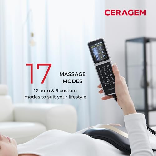 Image of CERAGEM V5, Therapeutic Thermal Massager @Home, Spinal Care Management, FDA Cleared Class II Medical Device, Patented Spinal Scan Technology Customized Massage (Black)