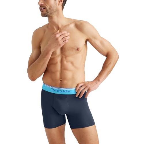 Image of Tommy John Men's Trunk 4 inch Underwear, Second Skin Boxers with Supportive Contour Pouch, Soft, Breathable Stretch Fabric Boxers