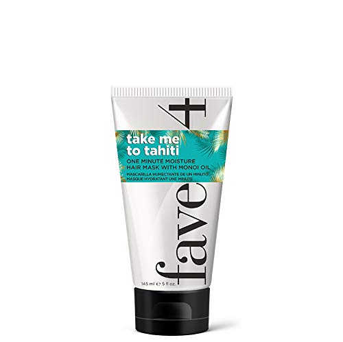 fave4hair Take Me to Tahiti Hair Mask with Monoi Oil, Nourish Damaged Hair in One Minute, 5 fl oz