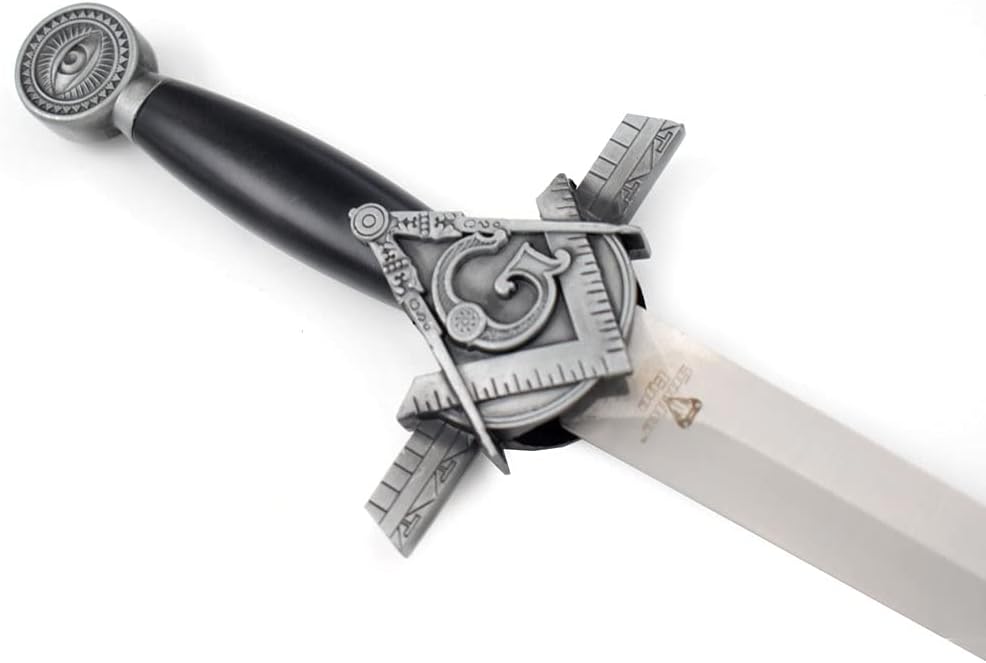 Snake Eye Tactical Fantasy Mason Knight Crusader Protected Hunting Knife (Silver-9214)