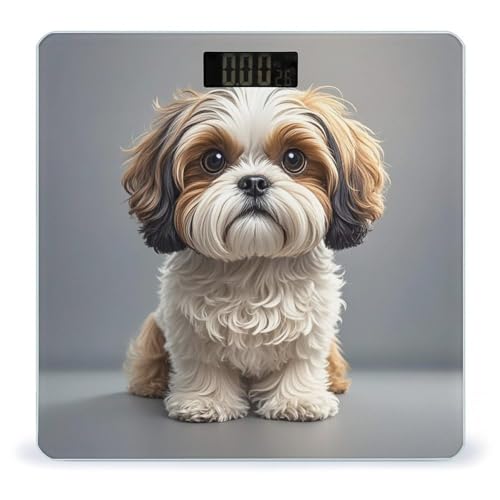Báscula digital para baño con plataforma amplia y pantalla LCD miniatura 1