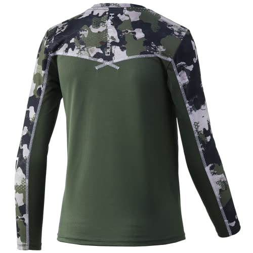 HUK Icon X Camo Kids Long-Sleeve Shirt + Sun Protection2