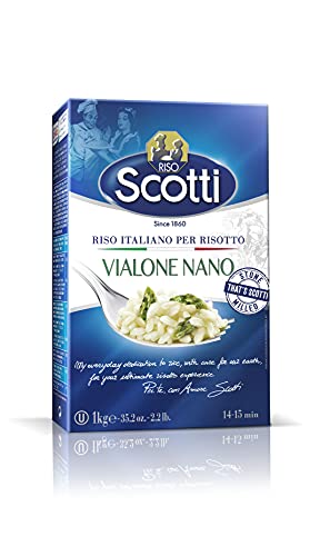 Riso Scotti - Reis Vialone Nano - Reis für Risotti Cremosi Perfekt in 15' - 1 kg Cover