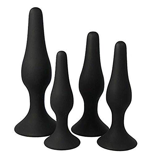 Set of 4 Silicone Bu~tt P~lu~g Toys/Stimulator Trainer Kit for Men/ 4 pcs