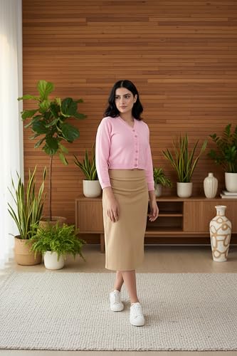 Image of Women Winter Wear V-Neck Full Sleeves Regular Fit Woollen Blouse