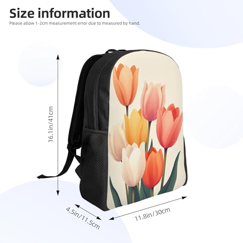 Lightweight Daypack For Adult Tulips Large Capacity Backpack For Travel Hiking Camping 16 Inch4