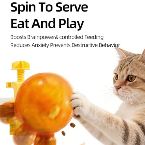 Distributeur de nourriture rotative pour chats exercice stimulation
