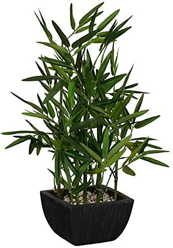 Biznest Artificial Bamboo Plant In Black Pot 46Cm Home Decoration
