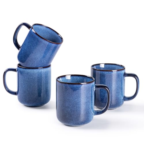 GBhome Large Coffee Mugs Set of 4, 16oz Handmade Ceramic Coffee Mugs Set