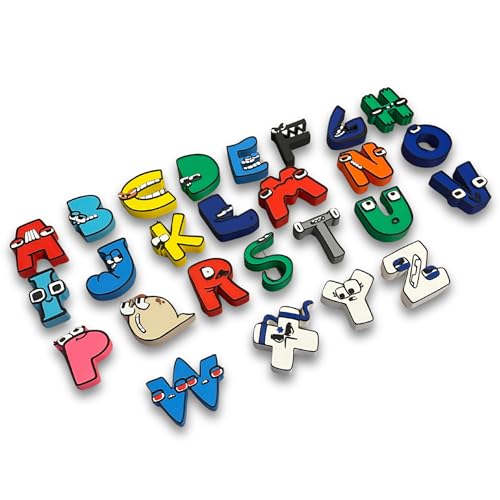 Sands3D Alphabet Inspired Complete Set (A-Z) – Full Collection Character Models for Desk Display, Room Decoration, and Cake Toppers – Vibrant Colors, Educational Game, K-5