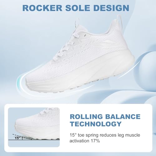 Image of ZOVE Womens Walking Shoes Cushioning Non-Slip Breathable Running Sneakers Tennis Comfortable Athletic Gym Workout Casual Shoes Lightweight Sports Cross Training Fashion Sneakers