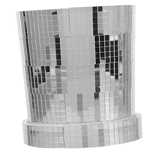 Milisten Pot De Fleurs Disco en Plastique Argenté Grand U, Jardinière Polyvalente pour Plantes Succulentes D'intérieur, Pot Léger Réutilisable Et Solide Adapté Bureau Et Maison