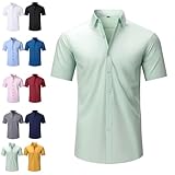 【Haute élasticité for plus de confort】 Profitez du confort grâce à notre conception haute élasticité. Ces chemises à manches courtes/longues accompagnent vos mouvements, offrant une coupe ajustée et flexible, idéale for les tenues formelles et décontractées.