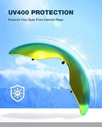 Zionor X Ski Snowboard Snow Goggles Replacement Lenses (Vlt 7% Revo Gold Lens) #TOP2