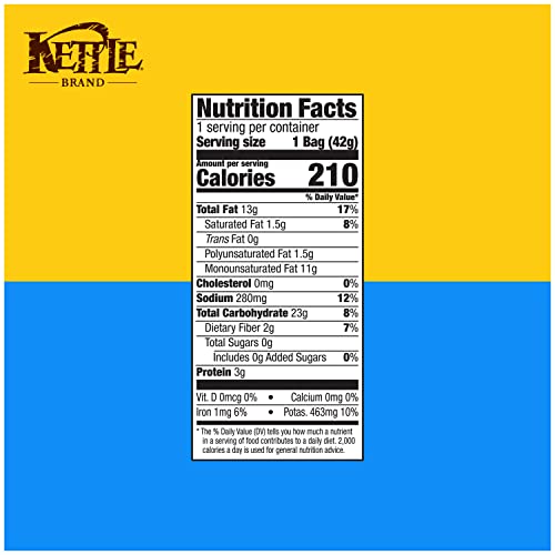 Kettle Brand Potato Chips Sea Salt & Vinegar, 1.5 Oz #TOP6