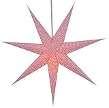 GURU SHOP Faltbarer Advents Leucht Papierstern, Weihnachtsstern 80 cm - Simena, Star Fensterdeko