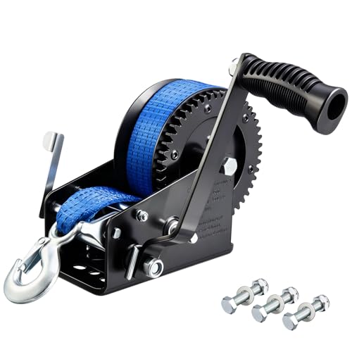 KROAK 3500lb Heavy Duty Boat Trailer Winch, 33ft Strap