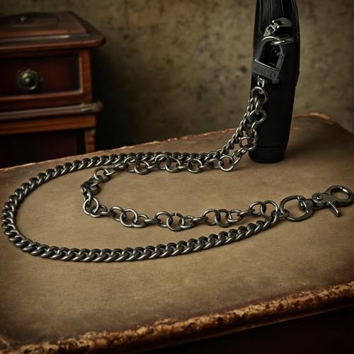 Image of Pants Chain for Men Women,Double Wallet Chain | Stainless Steel Chain for wallet,Heavy Duty Biker Pocket Chains and Jeans