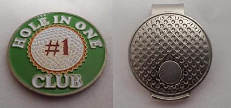 Hole in One Club Ball Marker with Silver Hat Clip