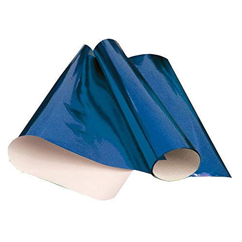 Papel Laminado 48x60cm Azul V.M.P., Multicor, pacote de 40