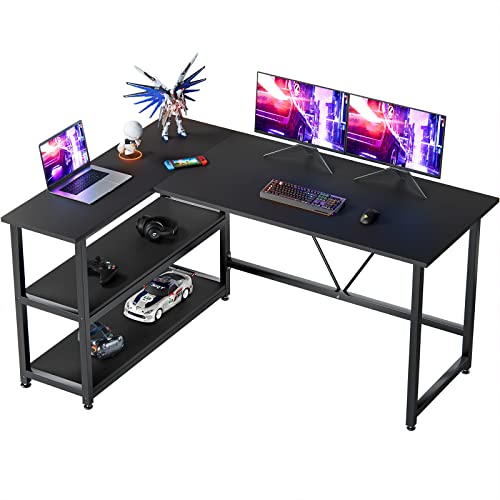 GreenForest L Shaped Gaming Desk Large Size Reversible Corner Computer