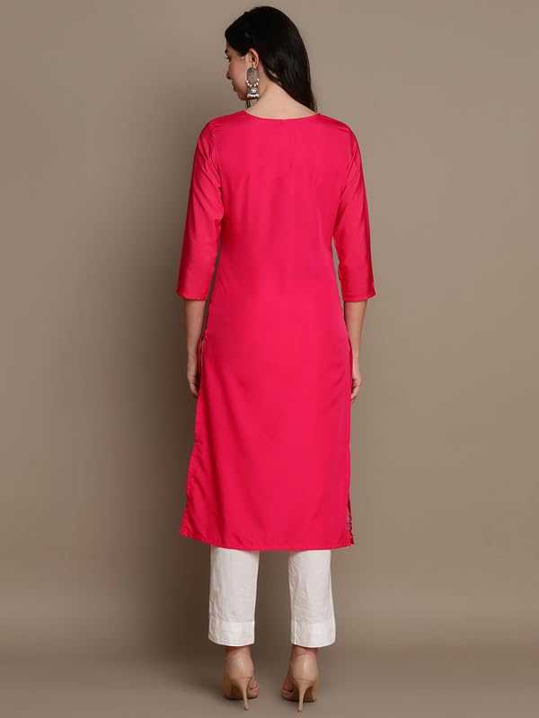 Image of Vaamsi Women's Crepe Regular Kurta