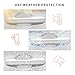 TANGSEN 4Pcs Universal 3D Carbon Fiber Texture Automotive Door Cup Handle Recess Paint Protector Cover Scratch Non-Marking White Translucent Silicone Personalize Pad Sticker (L)