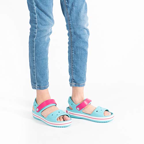 Crocs Crocband Sandal Clog, Pool/Candy Pink, 11 M US Little Kid