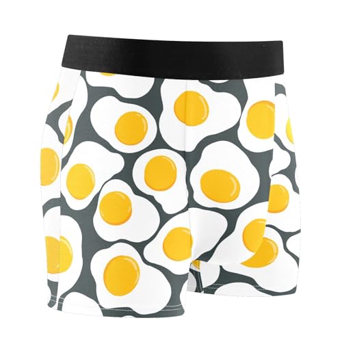 Men's Underwear Fried Eggs Boxer Briefs Soft Comfort Short Leg Trunks S-XXL2