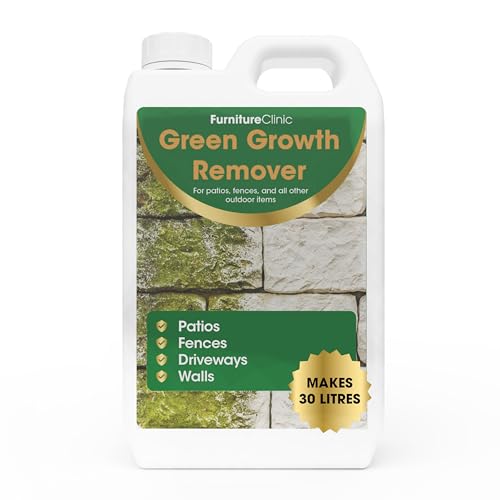 Patio Cleaner Concentrate 5L Makes 30L - Green Stain Removal - For Patios Wood Decking or Fence Driveways Roofs & Block Paving Cleaning - Green Growth Remover