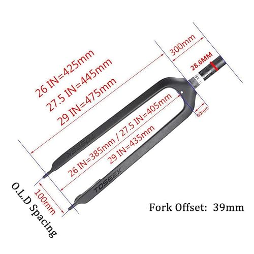 Image of BestParts Full Carbon MTB Front Fork 1-1 /8 inch 26 /27.5 /29 inch Rigid Disc Brake