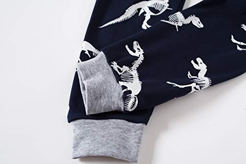 Image of KikizYe Little Big Boys Long Sleeve Pajama Sets 100% Cotton Pjs