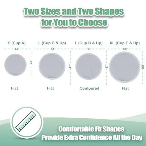 Image of wegreeco Nursing Breast Pads (14 Pack) + Laundry Bag & Travel Storage Bag, 4.7 inch Option - Washable & Reusable Breastfeeding Nursing Pads (Grey, Large, Plain Shape)