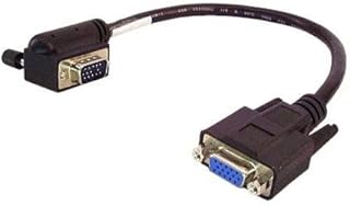 VGA Monitor Right Angle Male to Straight Female Adapter - 1 Foot Molded